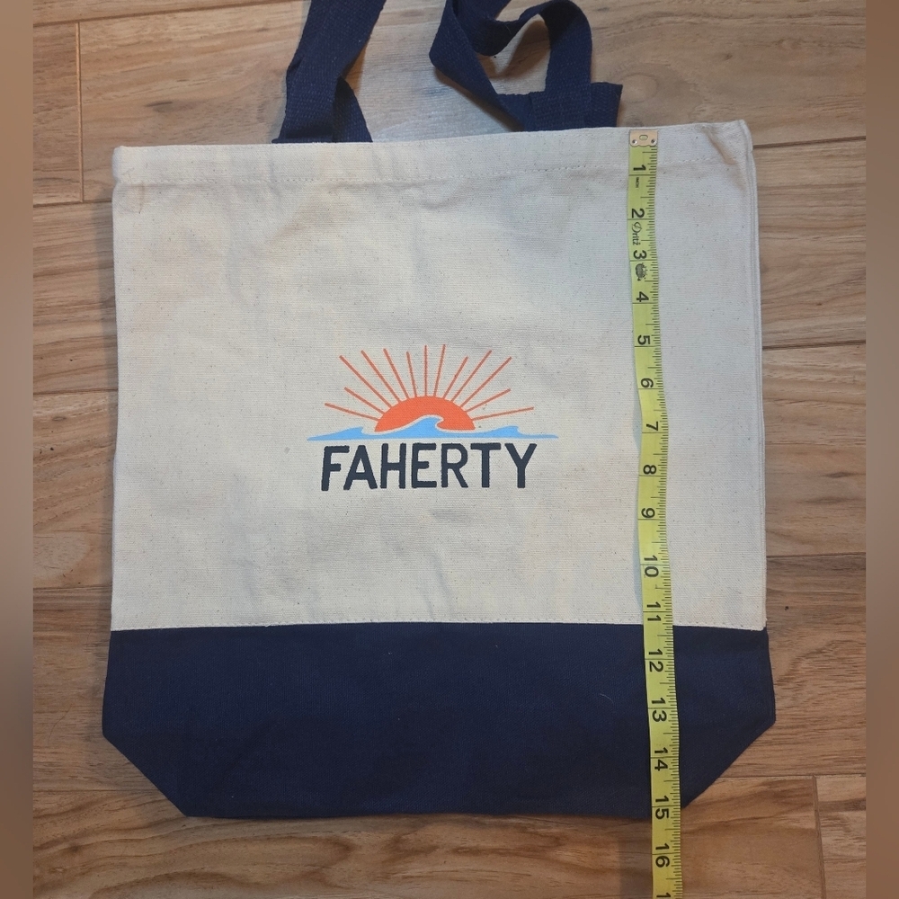 Faherty Canvas Tote Bags (Qty 2) New W/O Tags - Picture 3 of 3